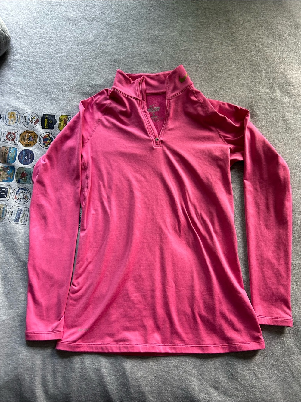 Nike Hot Pink Quarter-Zip Athletic Pullover